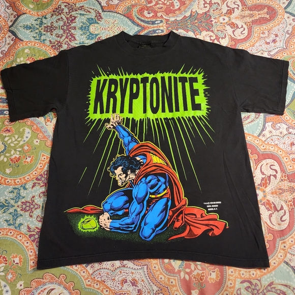 DC Comics Vintage 90s Kryptonite Superman Graphic Tee | 1994 | Changes - Picture 1 of 11